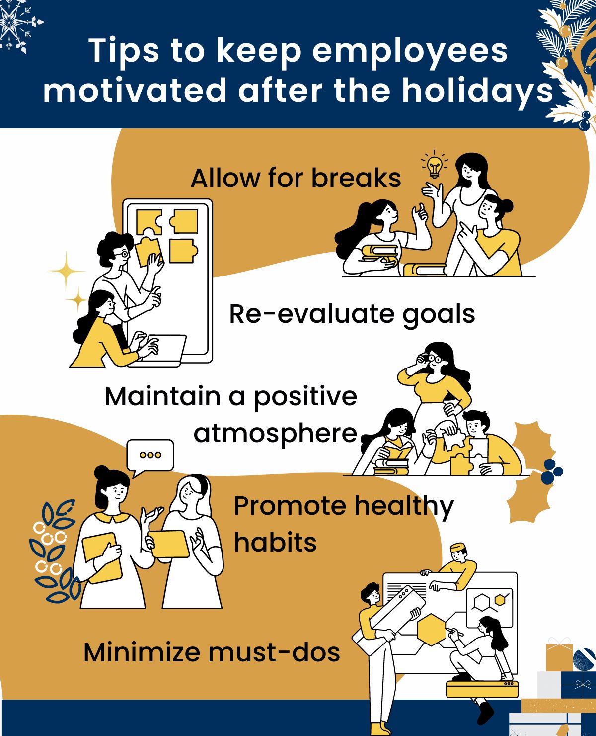 tips to keep employees motivated after the holidays