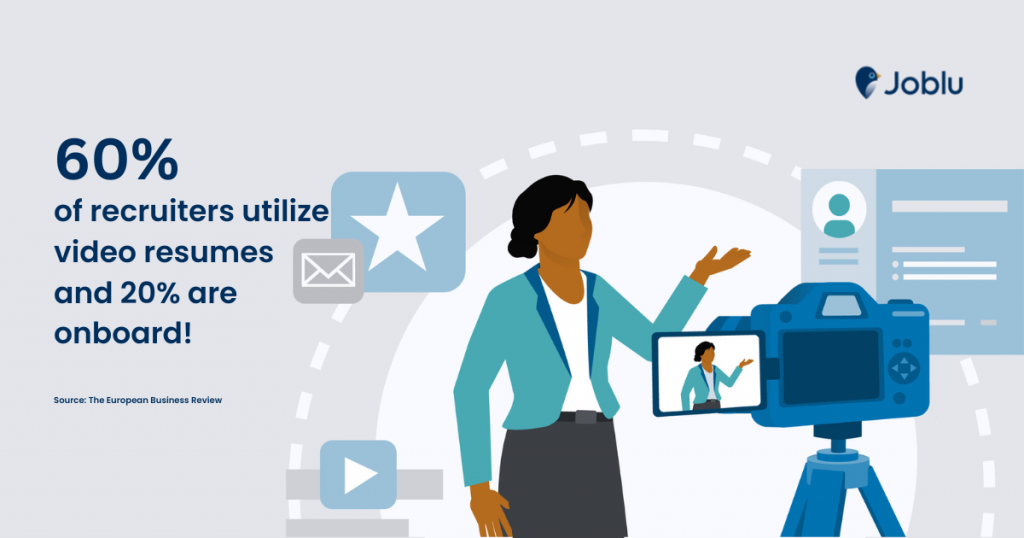 statistic on recruiters utilizing video resume