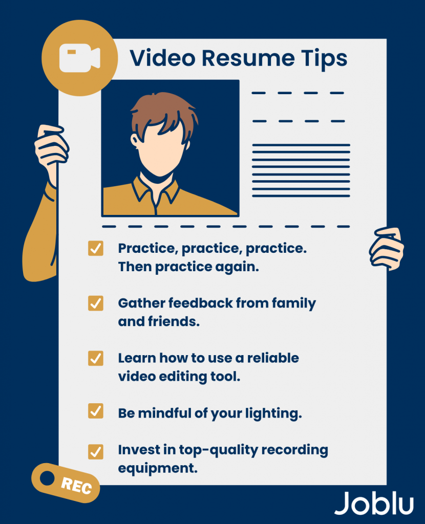 tips and tricks in creating video resume