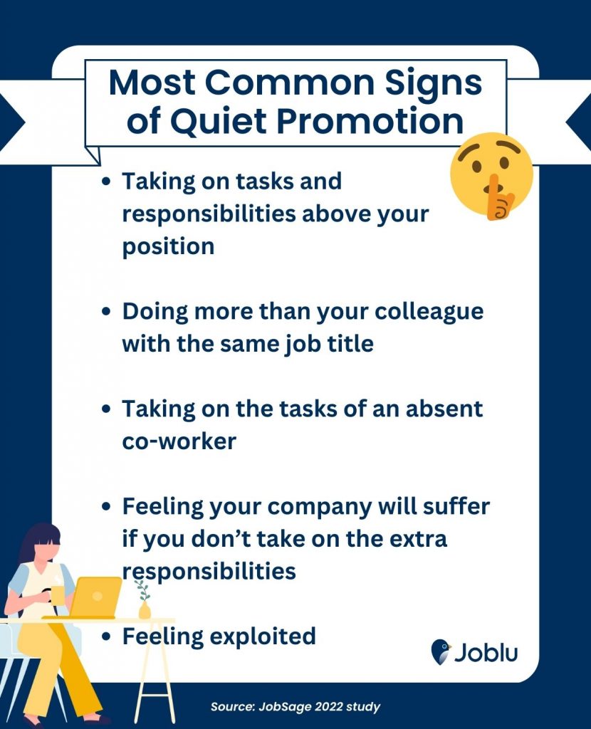 common signs of quiet promotion