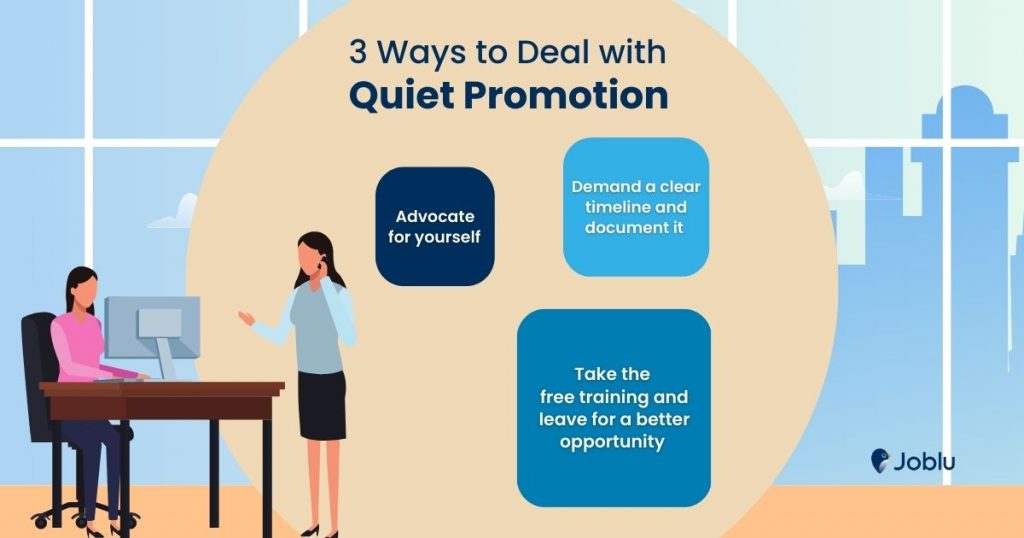 how to deal with quiet promotion
